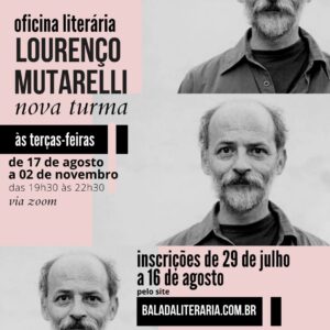 Inscrições abertas: oficina de literatura com Lourenço Mutarelli na Balada Literária