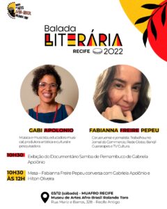 Balada Literária no Recife: Gabi Apolonio e Fabiana Freire Pepeu