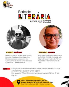 Balada Literária no Recife: Chico Egídio e Amaro Filho