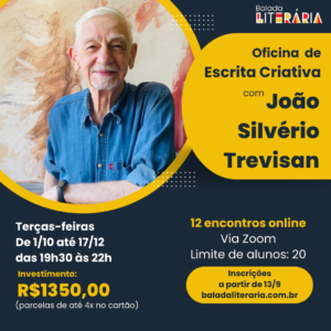 [INSCRIÇÕES ABERTAS] - Oficina de Escrita Criativa com João Silvério Trevisan